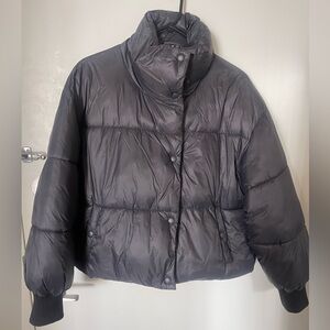 American Eagle Outfitters Charcoal Puffer Jacket